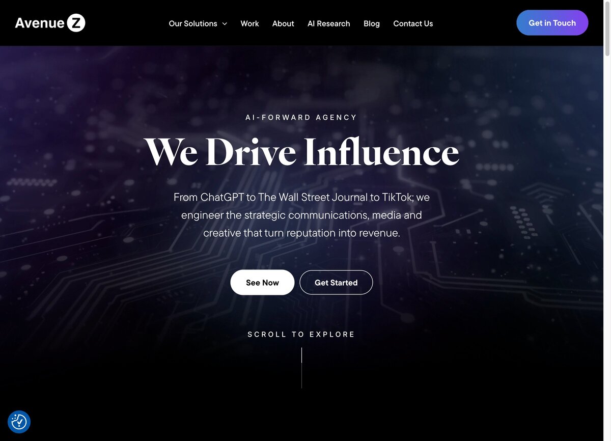 Avenue Z homepage