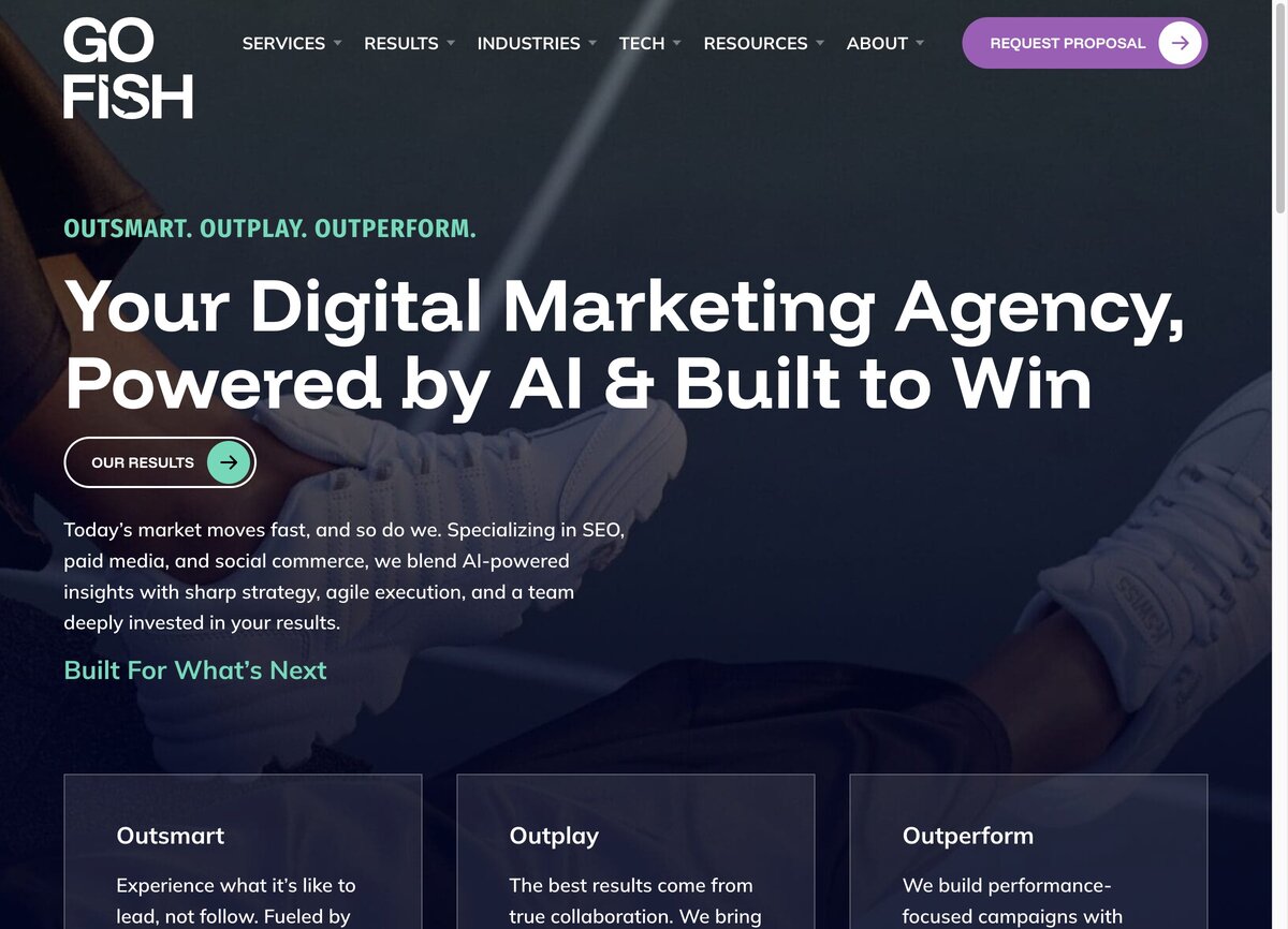 Go Fish Digital homepage