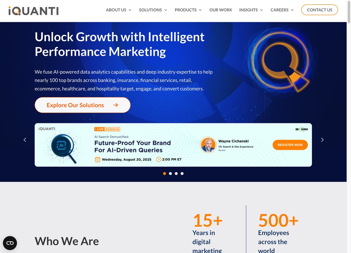 iQuanti homepage