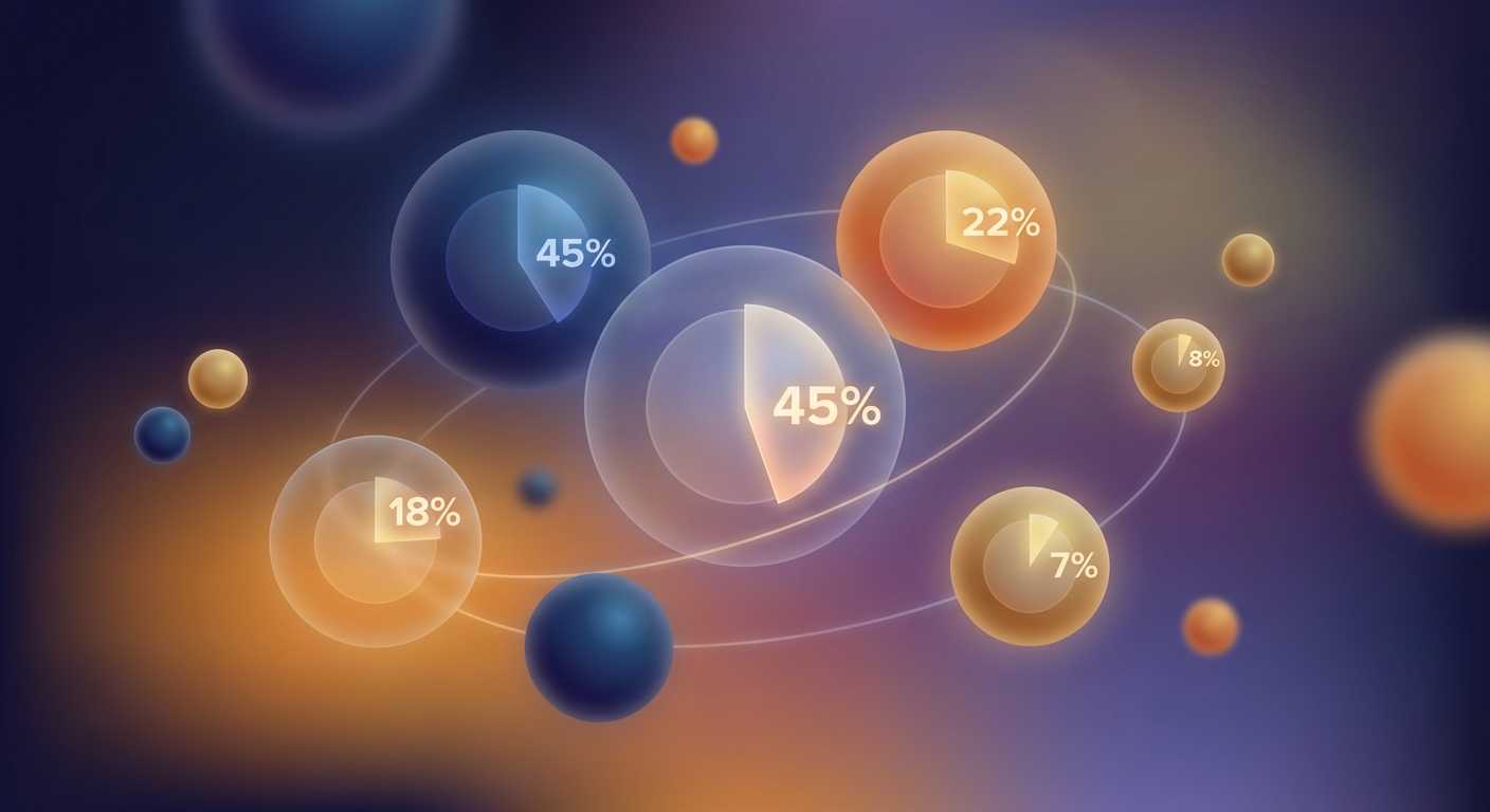 Dashboard showing share of voice metrics across AI search platforms